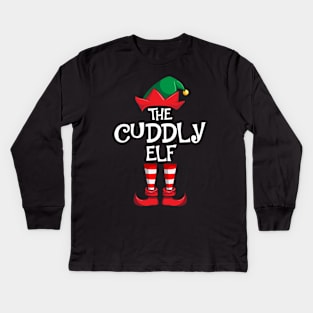 Cuddly Elf Matching Family Christmas Kids Long Sleeve T-Shirt